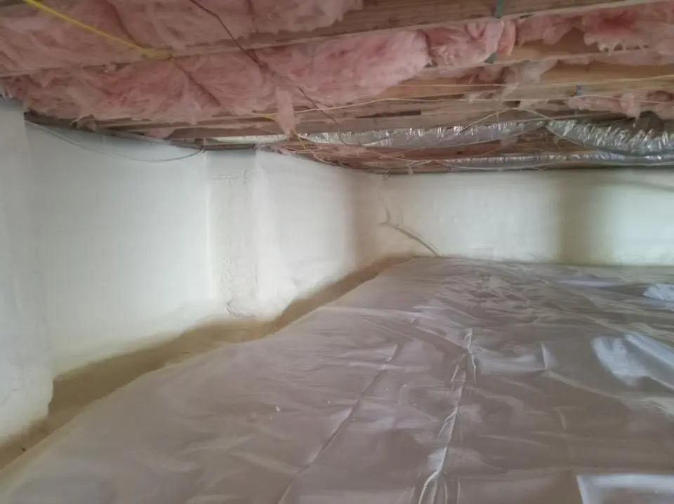 Crawl space encapsulation with closed-cell spray foam for Spray Foam Roofing in Winfield